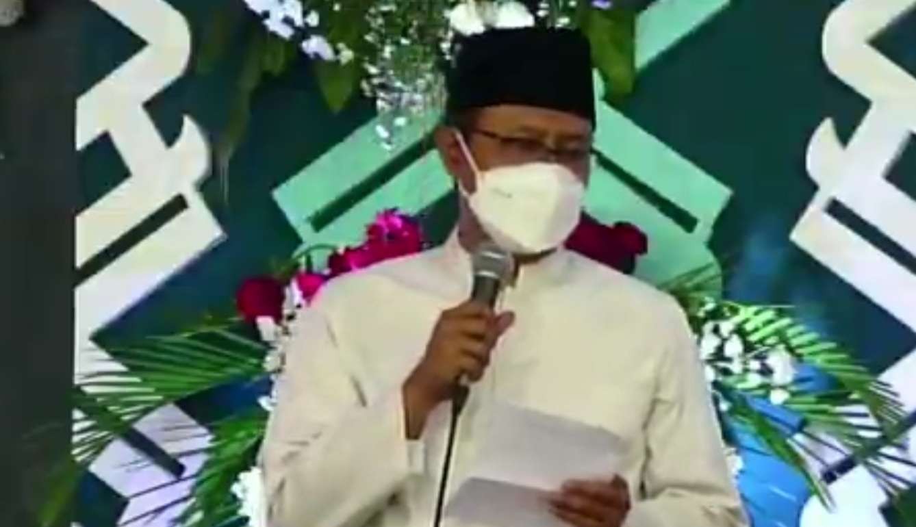Gus Ipul menyampaikan sambutan dalam Haul KH Abdul Hamid bin Abdulloh bin Umar ke40 (dok Dinas Kominfo Kota Pasuruan)