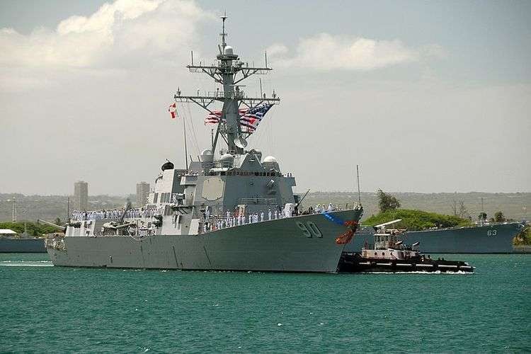 Kapal perusak USS Chafee milik AS yang diusir Rusia. (Foto: Istimewa)