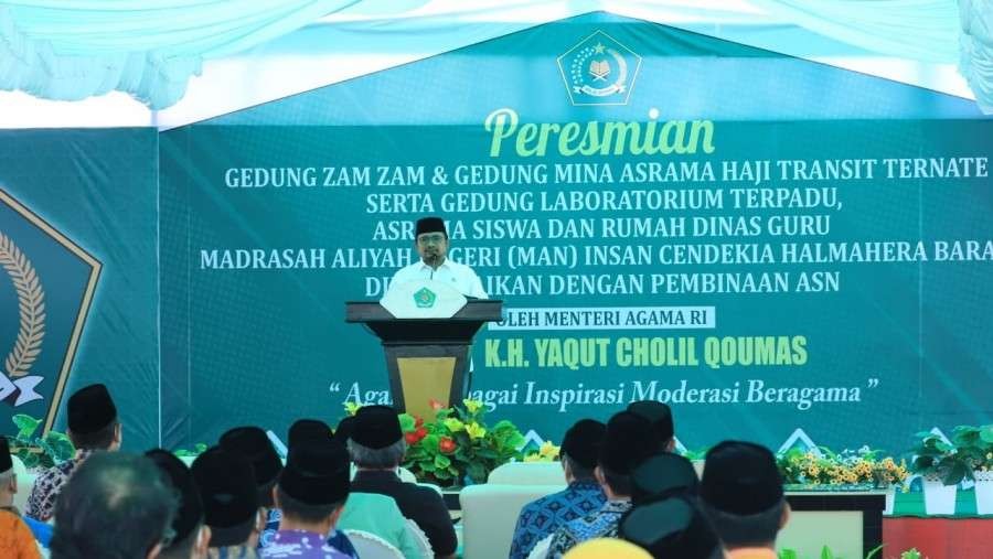 Menteri Agama Yaqut Cholil Qoumas di Ternate. (Foto: Kemenag)