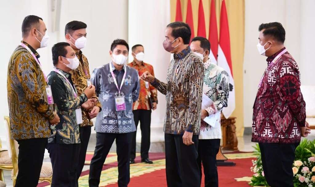 Presiden Jokowi pada pembukaan Otonomi Expo 2021 di Istana Kepresidenan Bogor. ( Foto: Setpres)