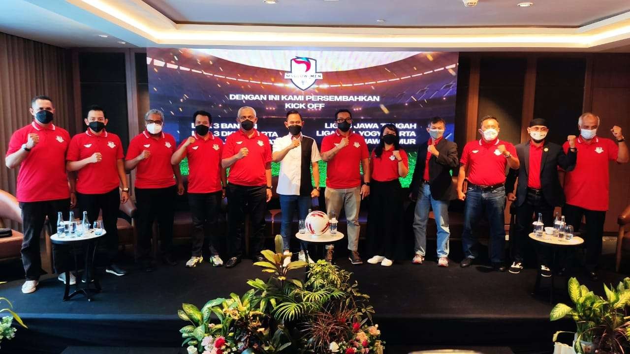 Peluncuran Liga 3 se-Jawa di Hotel Double Three, Surabaya, Sabtu 23 Oktober 2021. (Foto: Fariz Yarbo/Ngopibareng.id)