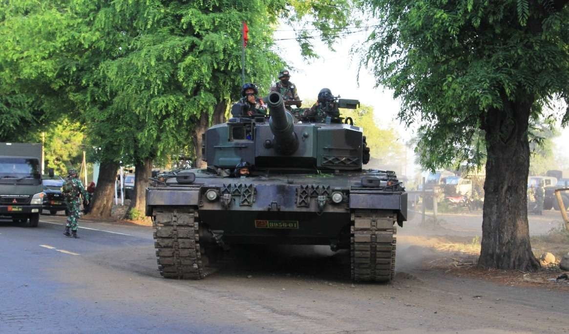 Tank leopard, salah satu alutsista yang digunakan dalam latihan uji siap tempur Kostrad. (Foto: Istimewa)