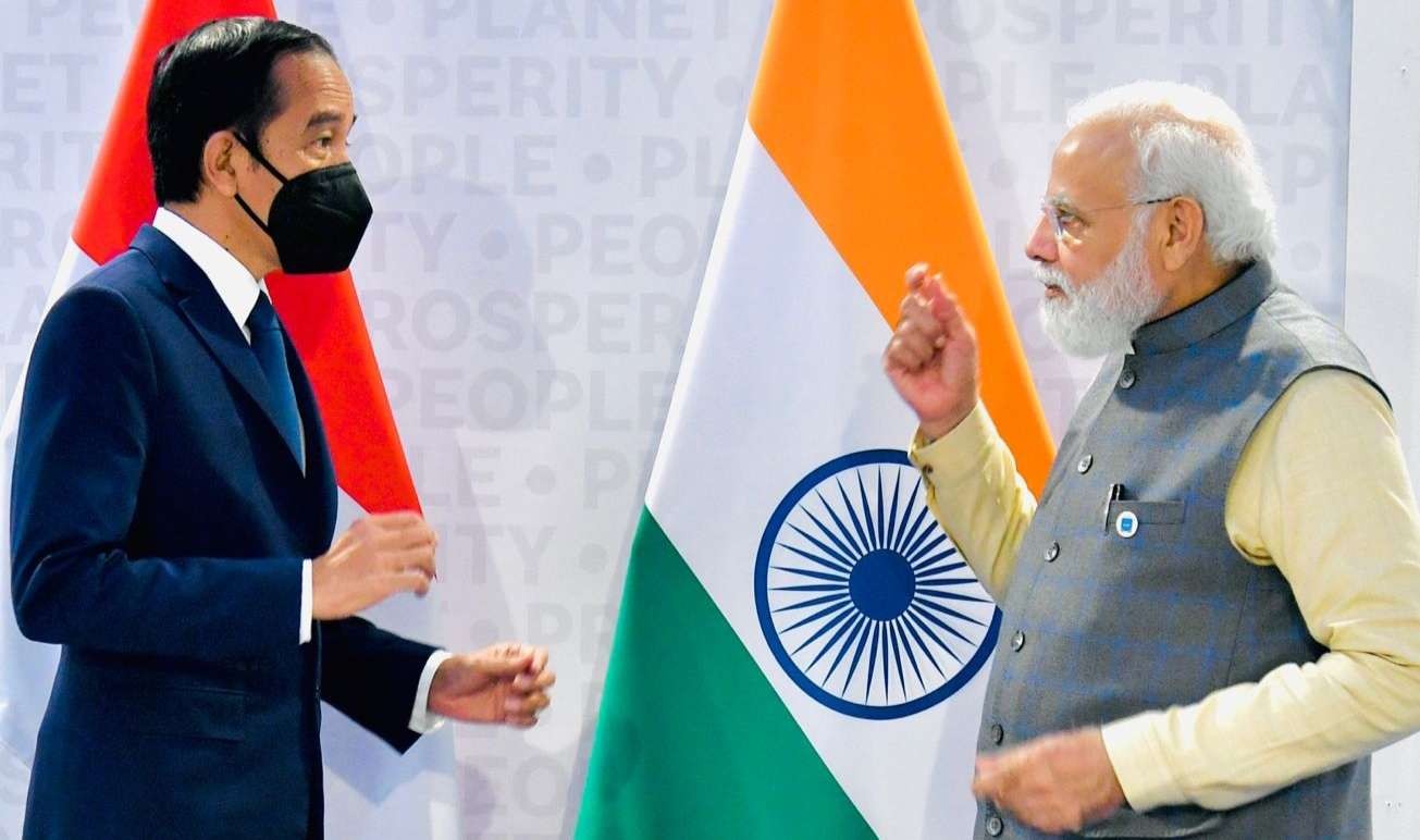 Presiden Jokowi dengan PM India Modi  bahas kerjasama kesehatan dan ekonomis mi (foto:Setpres)