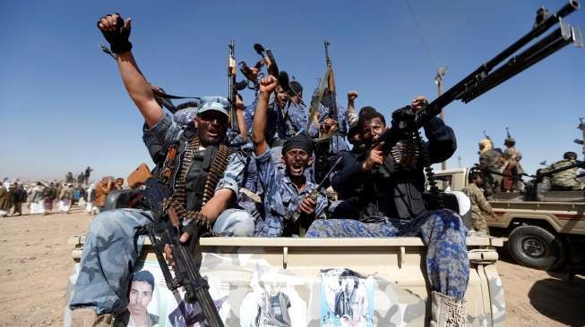Para pejuang Houthi di Sanaa, Yaman. (Foto: AP)