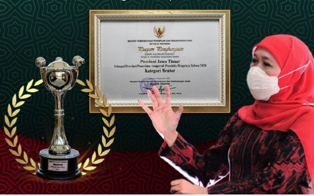 Pemerintah Provinsi (Pemprov) Jawa Timur mendapatkan penghargaan dalam Anugerah Parahita Ekapraya (APE) Tahun 2021. (Foto: ist)