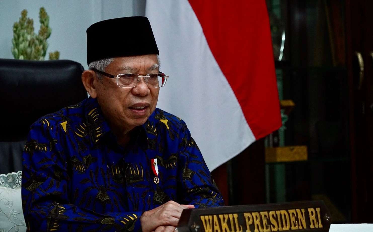 Wakil Presiden Ma'ruf Amin minta Kemensos segera. turun tangan atasi korban banjir bandang Batu, Jawa Timur. (Foto: Setwapres)