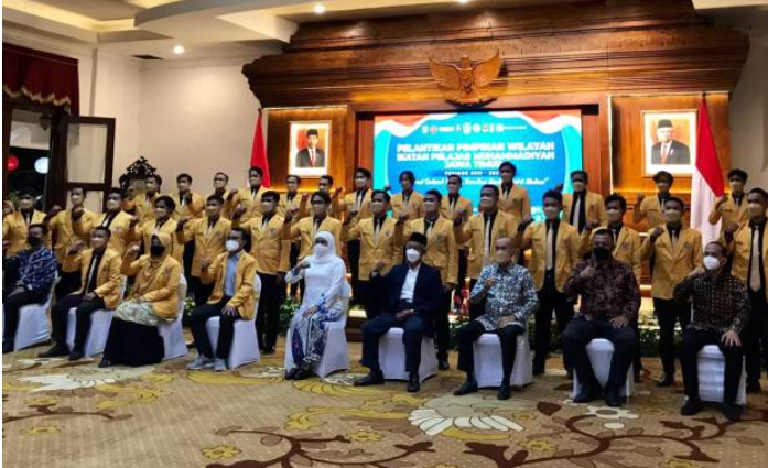 Gubernur Jawa Timur Khofifah Indar Parawansa membuka Grahadi untuk pelantikan IPM Muhammadiyah. (Foto: Sin)