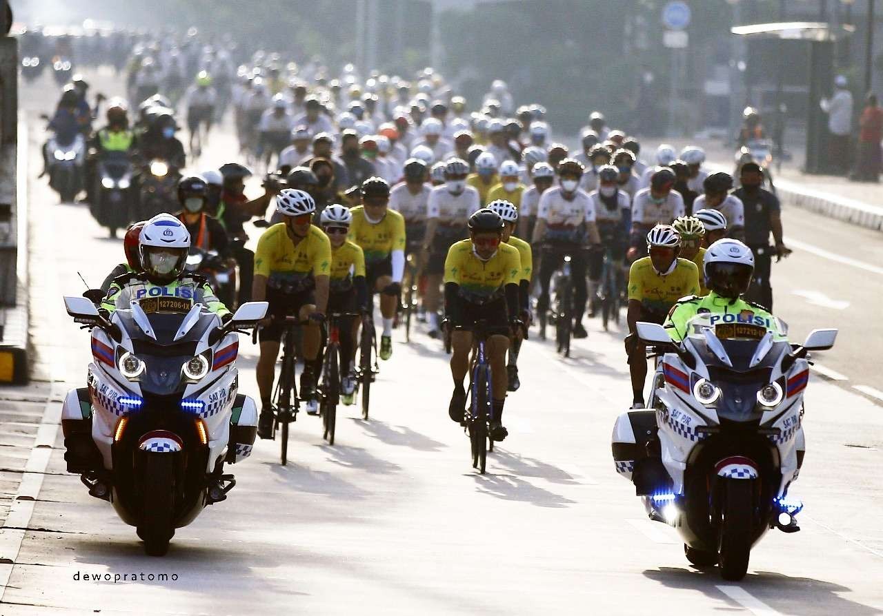 Bank Jateng Tour de Borobudur 2021 etape 1 dan 2 diikuti 150 cyclist. (Foto: Dewo Pratomo)