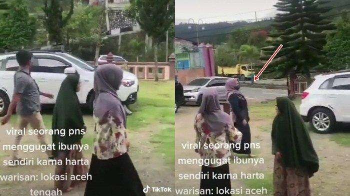 Seorang PNS Aceh bernama Asmaul Husna viral karena mengusir ibu kandung dan empat saudaranya dari rumah warisan dan tuntut ganti rugi Rp700 juta. (Foto: TikTok)