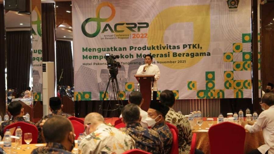 Direktur Jenderal Pendidikan Islam Saat Membuka ACRP di Tangerang. (Foto: Kemenag)