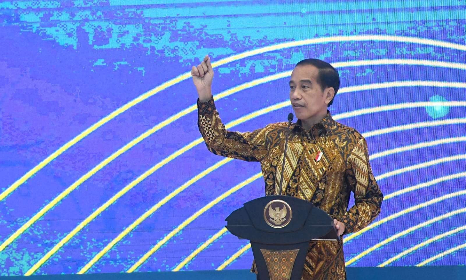 Presiden Jokowi, pada Pertemuan Tahunan Bank Indonesia Tahun 2021  (foto: Setpres)