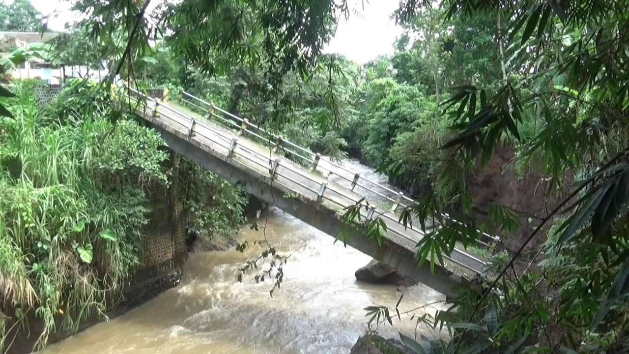 Kondisi jembatan penghubung Desa Tegalharjo dan Karangharjo yang ambruk (foto:istimewa)