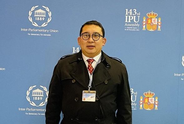 Fadli Zon berada di Madrid menghadiri Sidang Parlemen Dunia, Interparliamentary Union (IPU) ke-143. (Foto: Twitter @fadlizon)