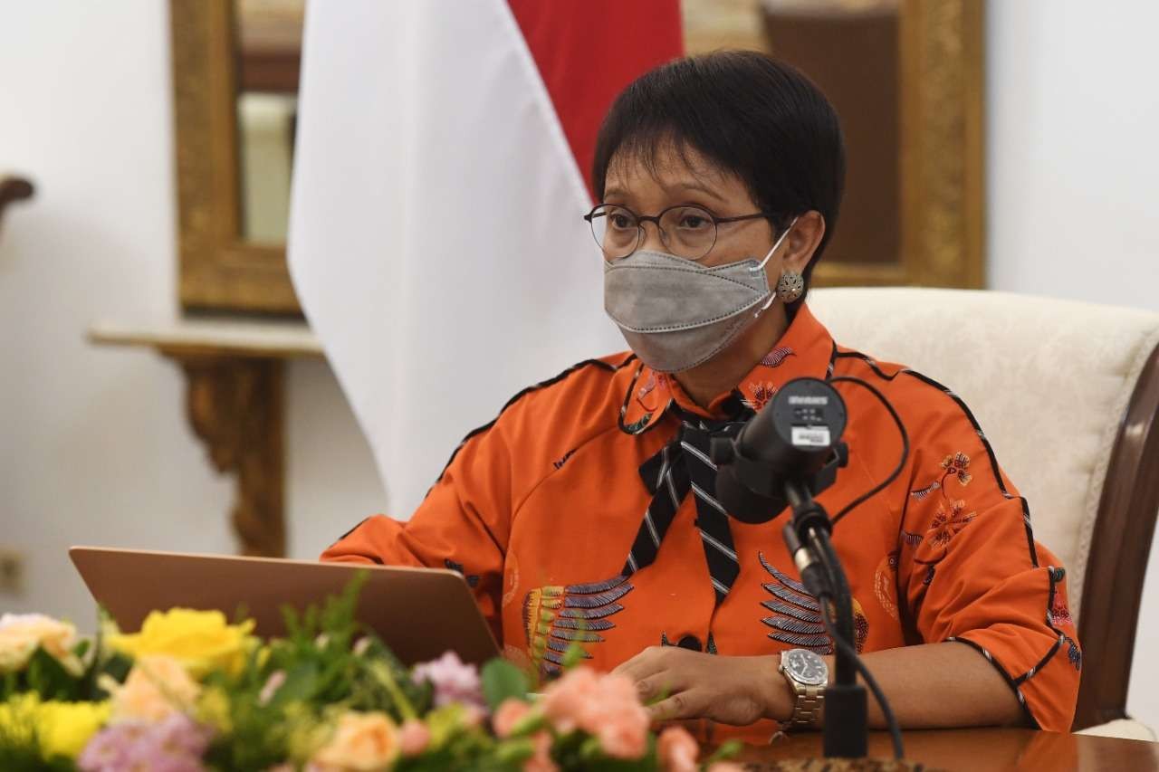 Menteri Luar Negeri RI Retno Marsudi mengajak para Indonesianis, sukseskan visi Indonesia 2045. (Foto: Kemlu-RI)