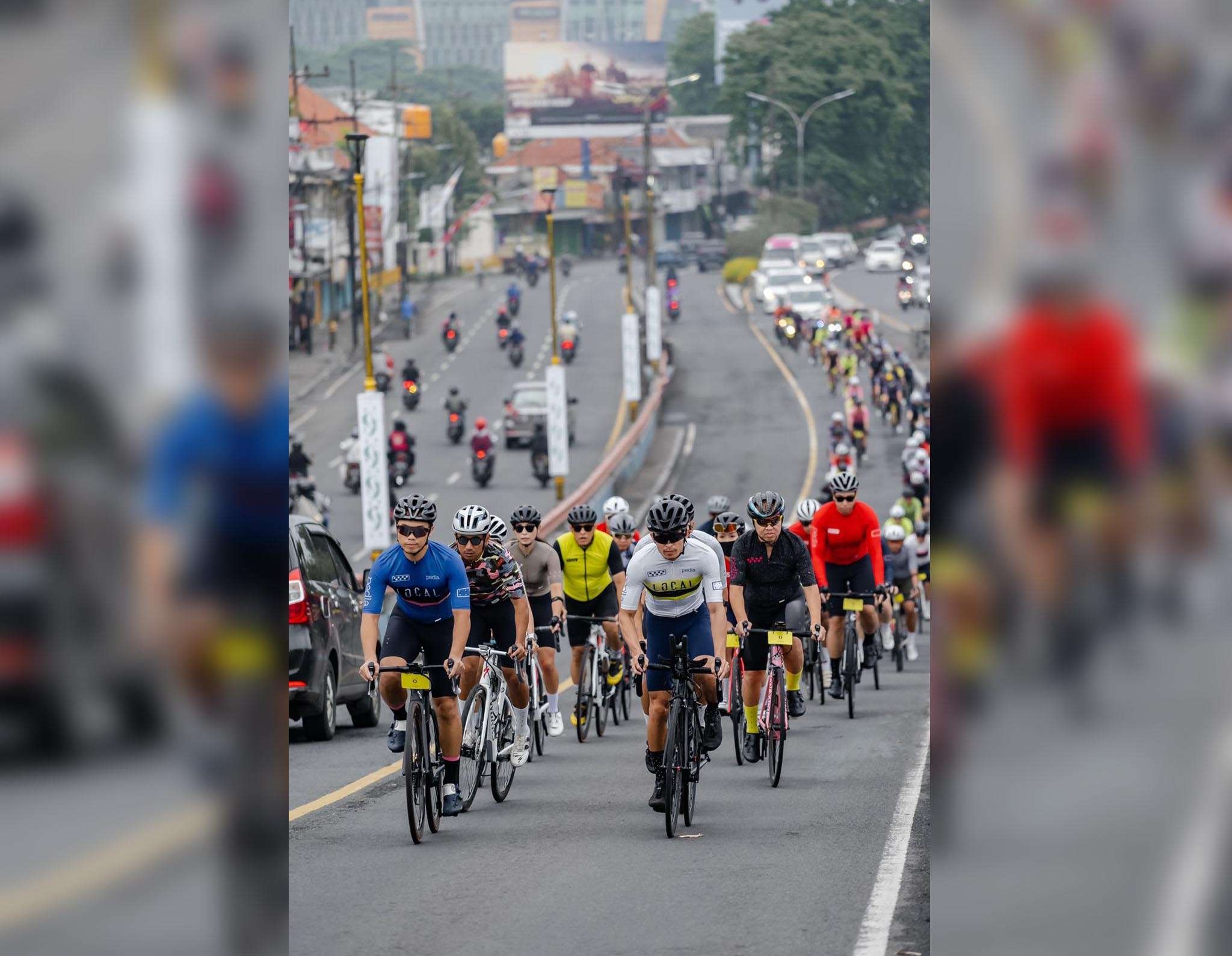 Pedla Ride Surabaya yang meriah diikuti 90 cyclist. (Foto: Istimewa)