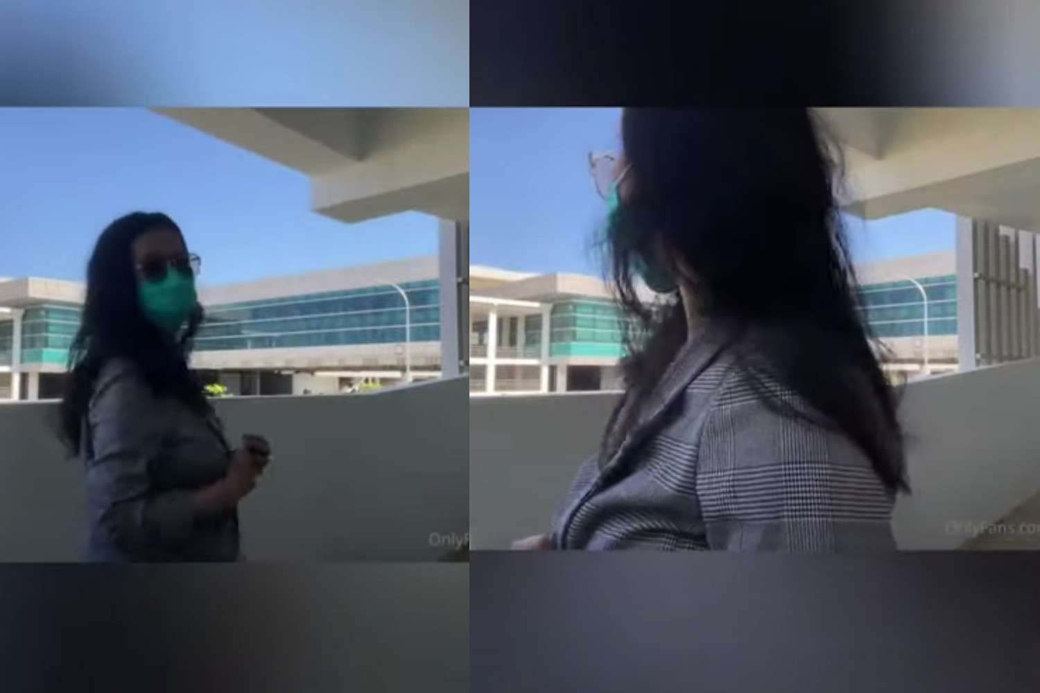 Siska saat melakukan aksinya pamer dada hingga masturbasi di Bandara Yogyakarta International Airport (YIA) Kulonprogo. (Foto: Istimewa)