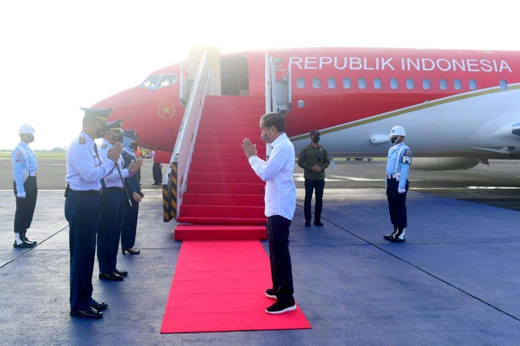 Presiden Joko Widodo bersiap menuju Kabar (foto:etpres)