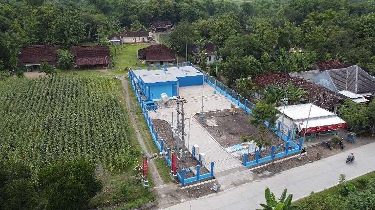 Sistem Penyediaan Air Minum (SPAM) untuk memasok air bersih warga Desa Dolokgede Bojonegoro. (Foto: Ngopibareng.id)