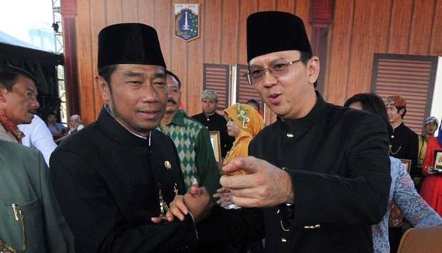 Foto kenangan mendiang politisi Abraham Lunggana atau Haji Lulung bersama mantan Gubernur DKI Jakarta, Basuki Tjahaja Purnama alias Ahok. (Foto: Istimewa)