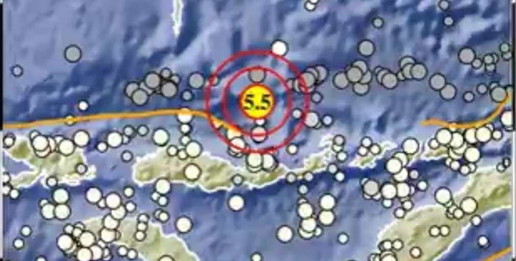 Gempa bermagnitudo 7.5 di Maluku, NTB, NTT, Sulsel dan Sultra.