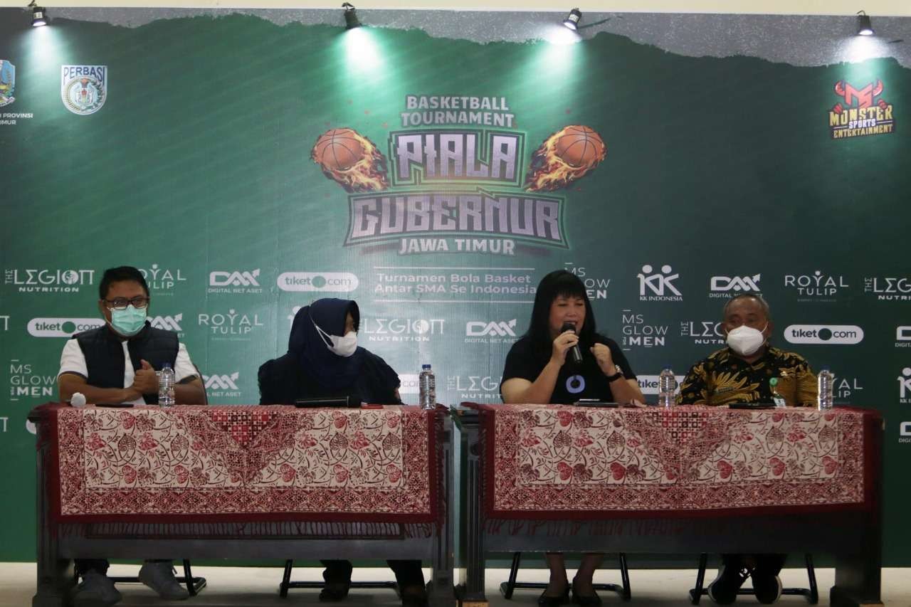 Konferensi pers Piala Gubernur Jawa Timur di Kantor Dispora Jatim, Selasa 14 Desember 2021. (Foto: Istimewa)