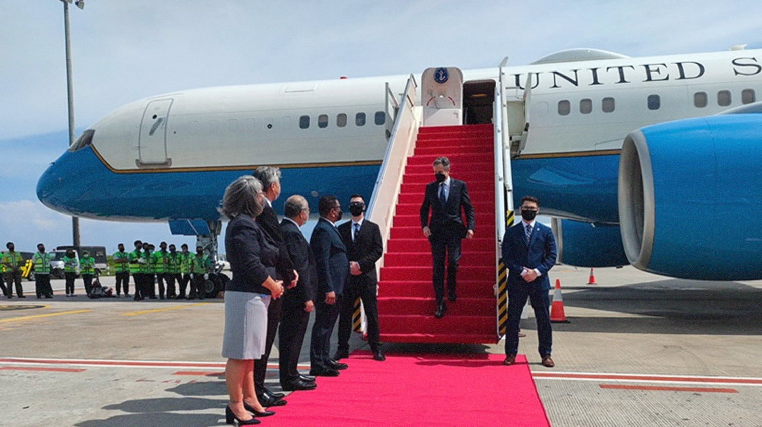 Menteri Luar Negeri Amerika Serikat (AS) Anthony Blinken ketika tiba di Indonesia. (Foto: Republika)