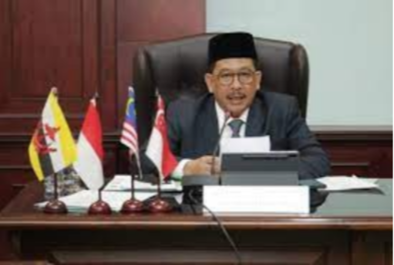 Wakil Menteri Agama Zainut Tauhid menghadiri pertemuan Menteri Agama Brunei Darussalam, Indonesia, Malaysia, dan Singapura (MABIMS) secara daring. (Foto: Kemenag)