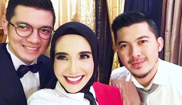 Zaskia Sungkar bersama suami, Irwansyah (kiri) dan adik iparnya, Hafiz Fatur Rakhman. (Foto: Instagram)