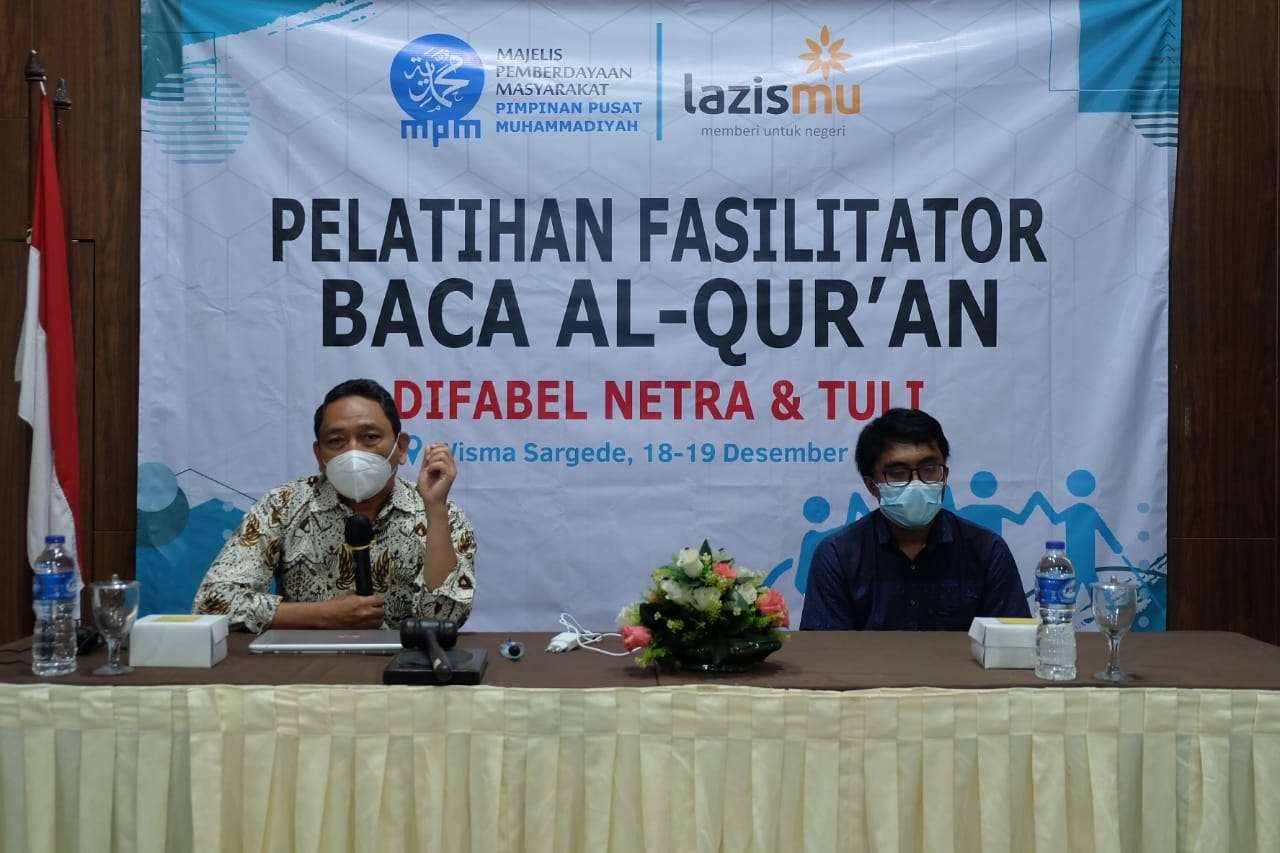 Kegiatan Majelis Pemberdayaan Masyarakat (MPM) Pimpinan Pusat (PP) Muhammadiyah, Pelatihan Fasilitator Baca Al-Qur’an Difabel Netra dan Netra di Yogjakarta. (Foto: Istimewa)