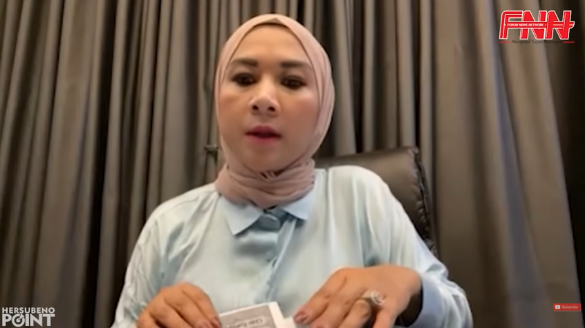 Rifa Handayani melaporkan ancaman yang dilakukan istri Pak Menteri karena kasus dugaan perselingkuhan pada 2013 silam. (Foto: YouTube Hersubeno Point)