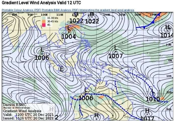 Fenomena pumpunan angin dari belahan bumi utara ke belahan bumi selatan yang berakibat angin kencang di wilayah Banyuwangi (istimewa)