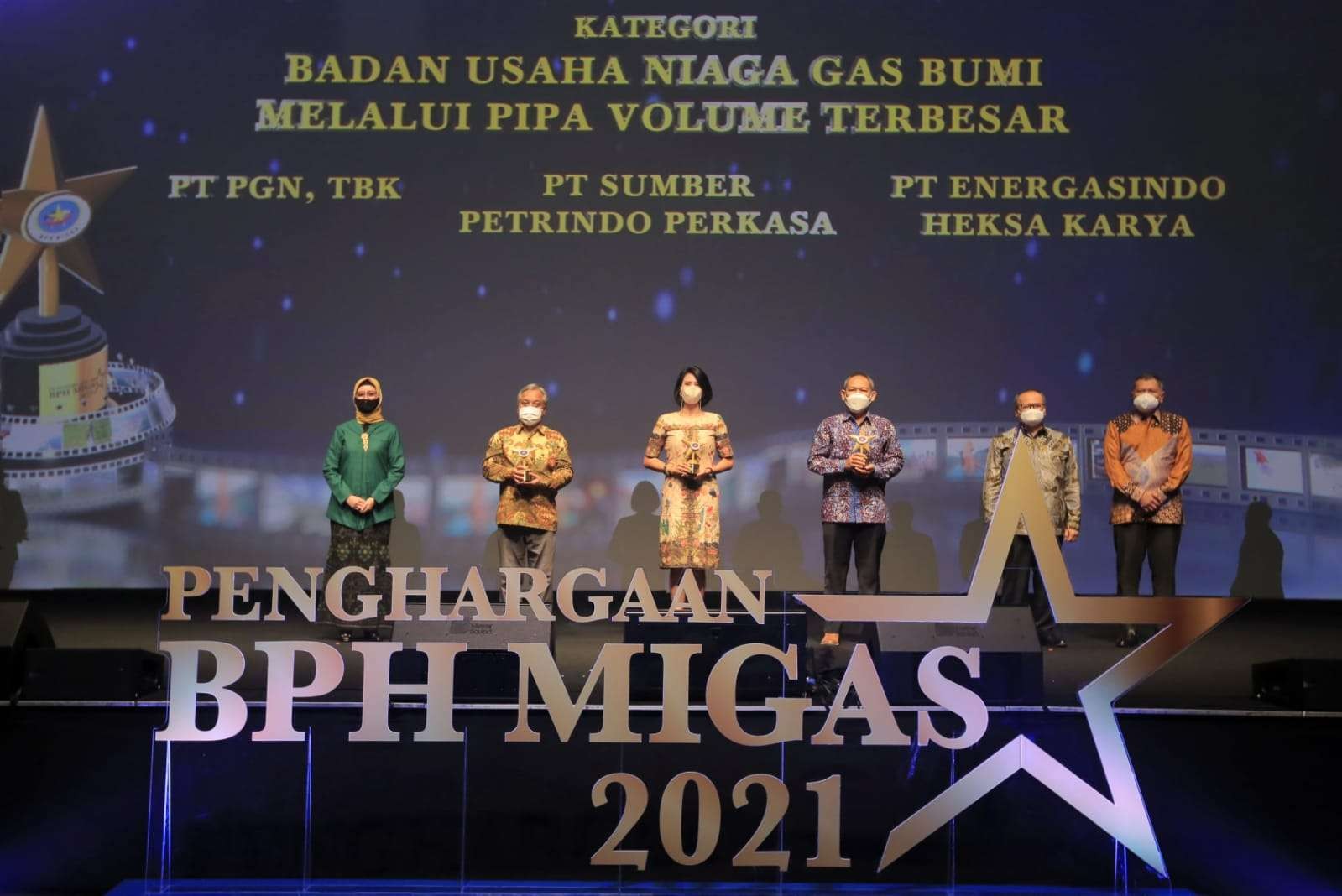 PGN Subholding Gas Pertamina raih lima kategori penghargaan BPH Migas 2021. (Foto: Istimewa)