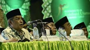 KH Said Aqil Siroj saat Laporan Pertanggungjawaban di Muktamar NU Lampung. (Foto:Ngopibareng.id)