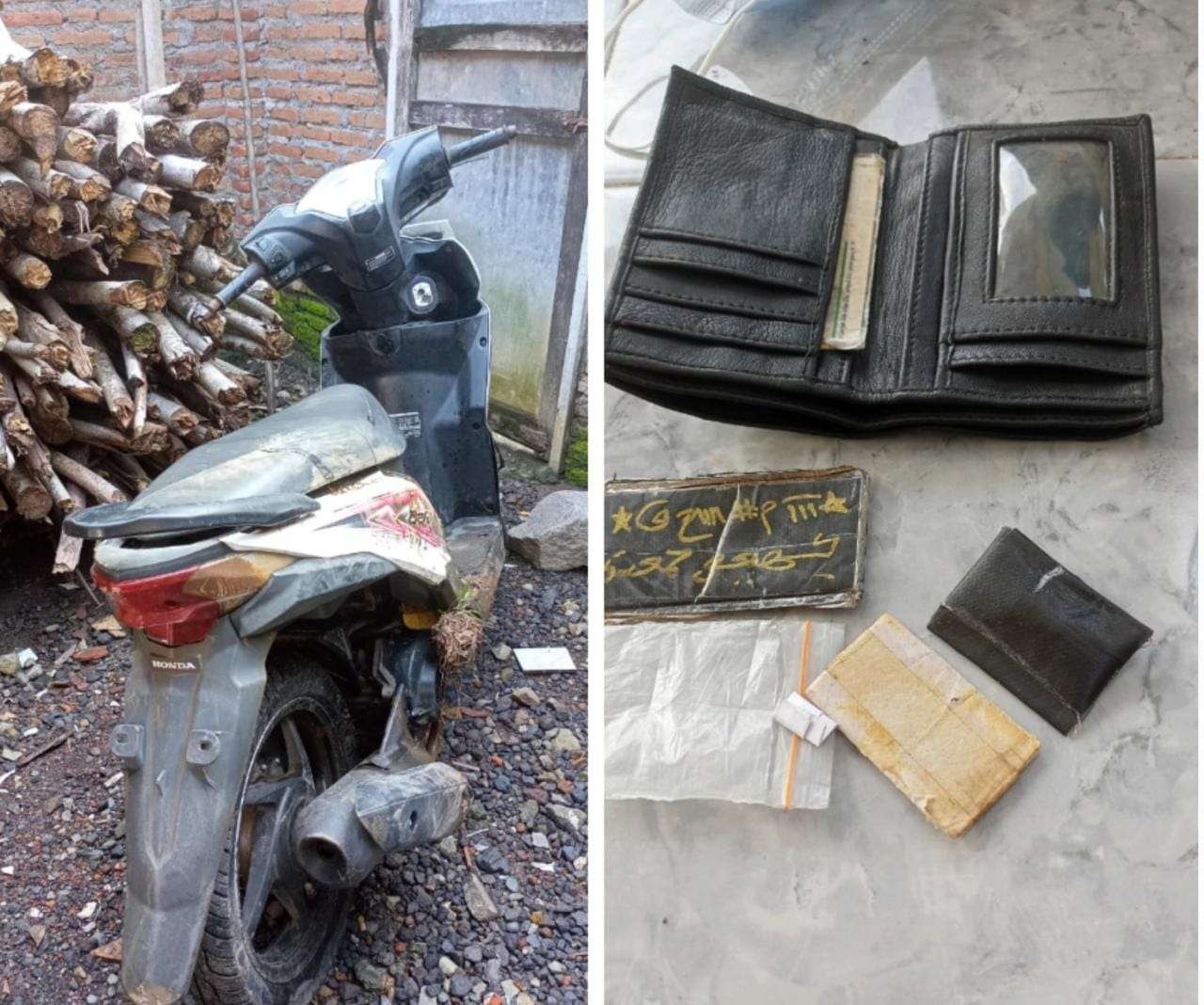Sepeda motor Beat tak diketahui pemiliknya ditemukan di selokan (Foto:Istimewa)