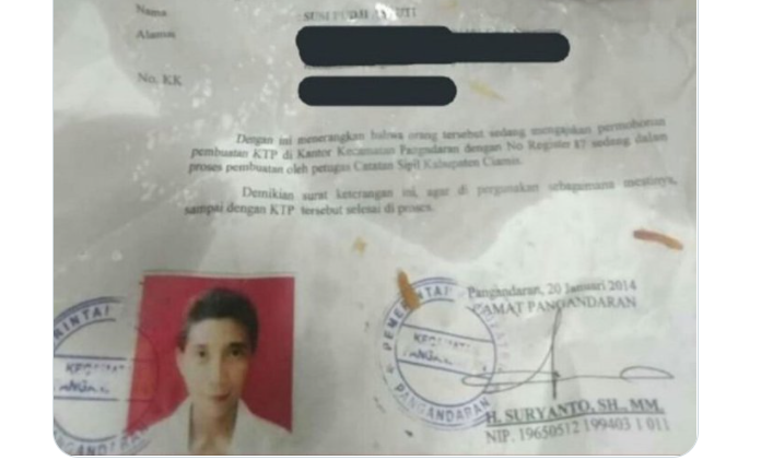 Fenomena dokumen Kartu Tanda Penduduk (KTP) milik eks Menteri Kelautan dan Perikanan Sudi Pudjiastuti viral di media sosial. (Foto: tangkapan layar Twitter)