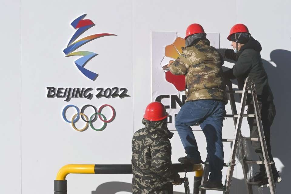 Persiapan pelaksanaan Olimpiade Beijing yang memicu kontroversi di tengah masa pandemi Covid-19. (Kyodo News)