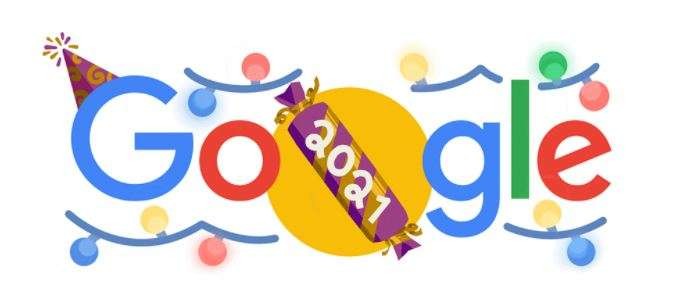 Google doodle merayakan pergantian tahun. (Foto: Google)