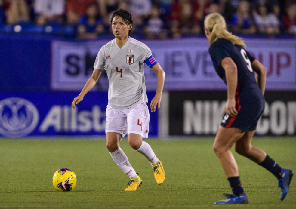 Pemain Timnas Jepang Saki Kumagai dalam She Believes Cup 2020. (Foto: japantimes.co)