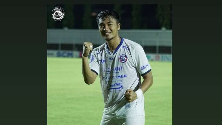 Pencetak gol semata wayang Arema FC atas Bhayangkara FC (Instagram:@aremafcofficial)
