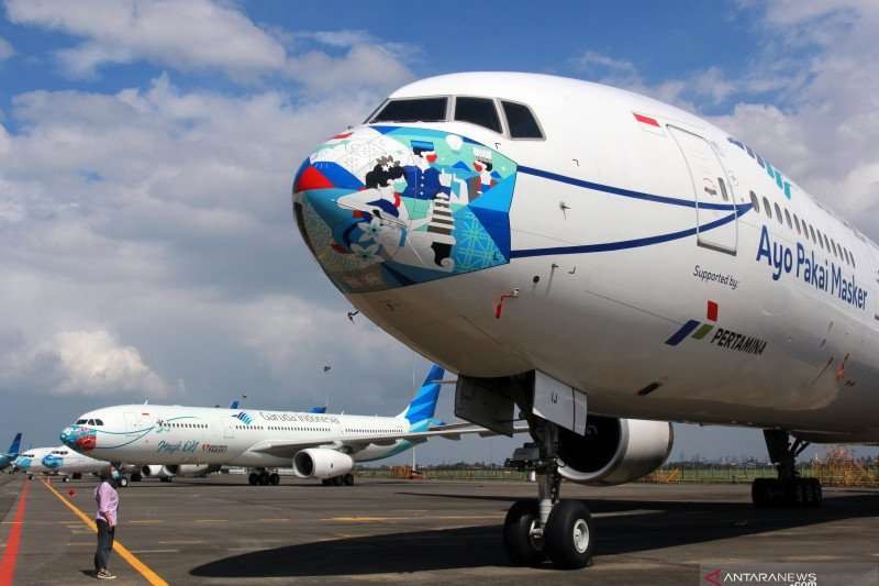 Ilustrasi pesawat Garuda. (Foto: Antara)