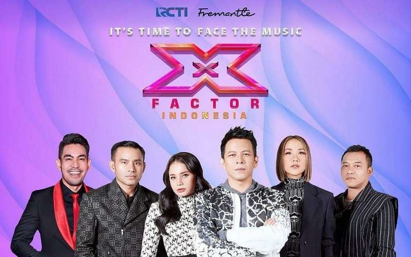 Juri atau mentor X Factor Indonesia yakni Judika, Rossa, Ariel, BCL, dan Anang serta host Robby Purba. (Foto: RCTI)