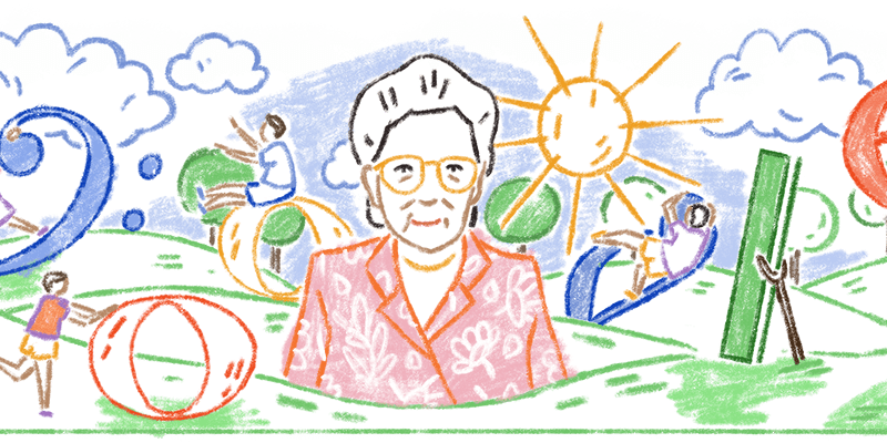 Google Doodle Sandiah atau Ibu Kasur, Minggu 16 Januari 2022. (Foto: Google)
