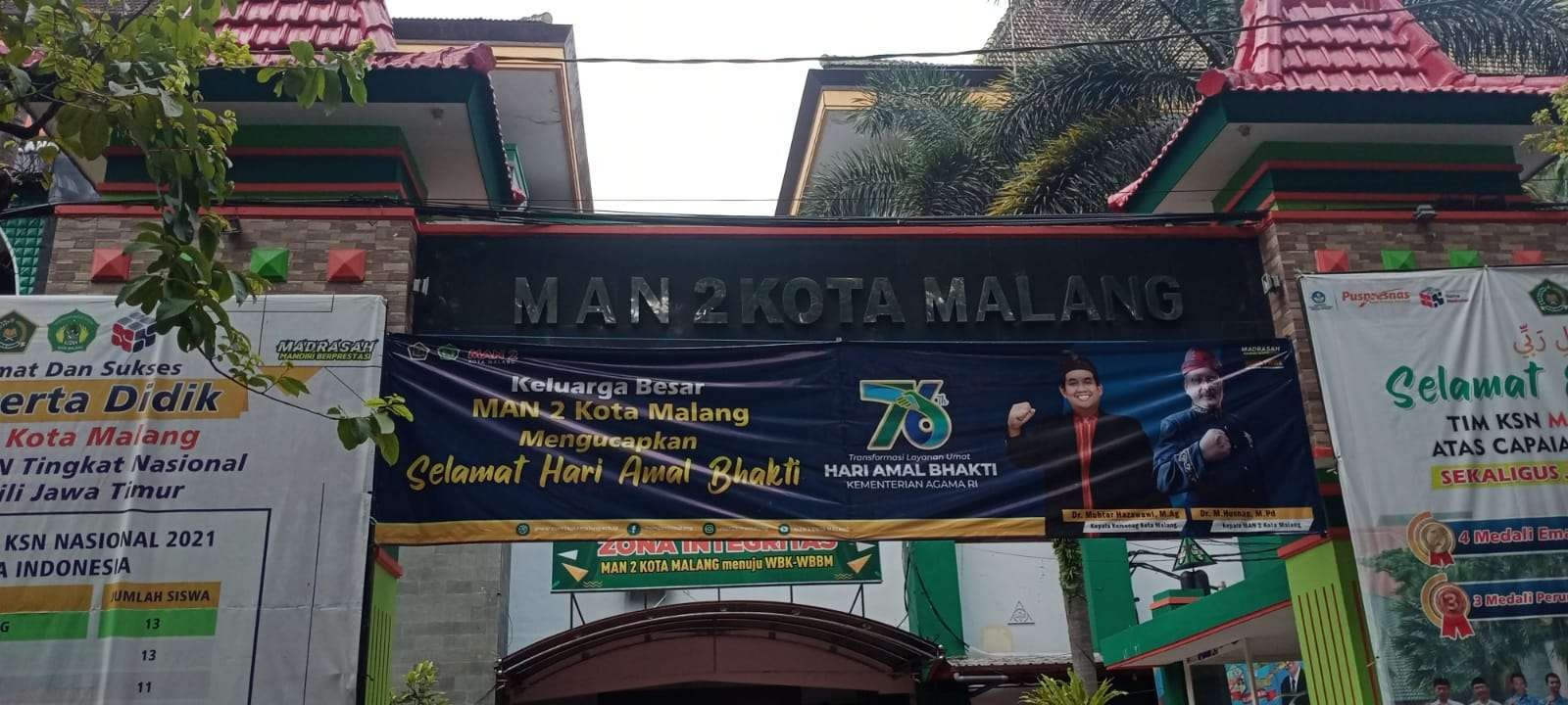 Tampak depan MAN 2 Kota Malang (Foto: Lalu Theo/ngopibareng.id)