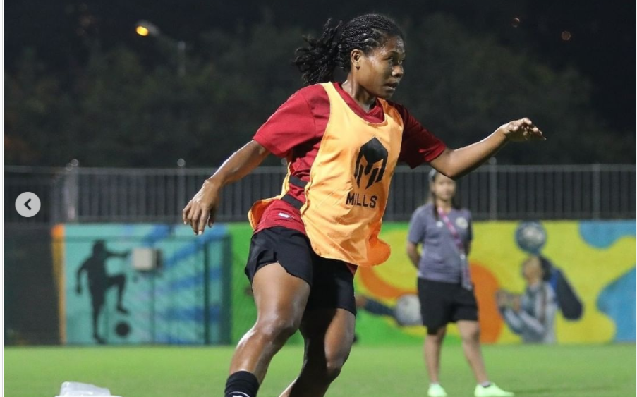 Remini Rumbewas, pemain Timnas Garuda Pertiwi asal Papua yang masuk di line up Piala Asia melawan Australia, di India.(Foto: PSSI)