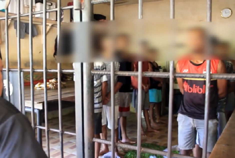 Orang-orang yang mengisi penjara di rumah Bupati Langkat Nonaktif. (Foto: Ant)