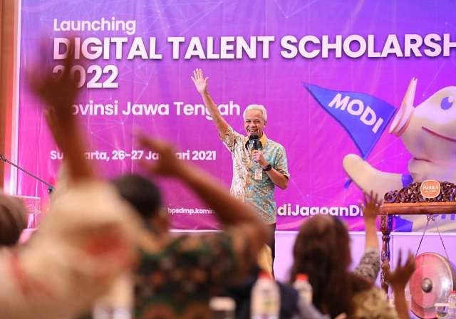 Gubernur Jawa Tengah, Ganjar Pranowo membuka pelatihan Digital Entrepreneurship. (Foto: Istimewa)