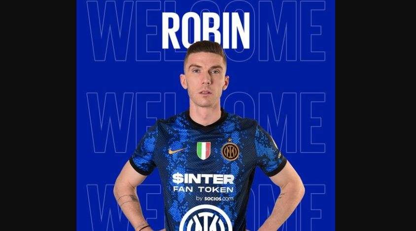 Inter Milan menyambut kedatangan Robins Gosens di akun Twitter resmi. (Foto: Twitter)