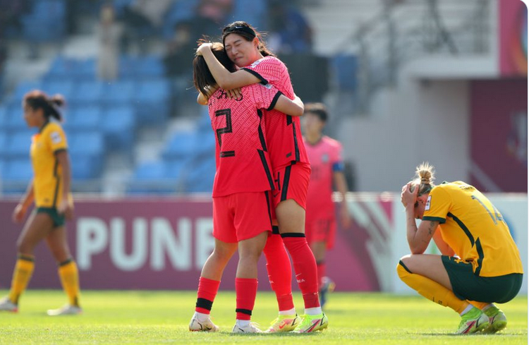 Korea Selatan lolos ke Semifinal Piala Asia Wanita 2022 setelah mengalahkan Australia 1-0. (Foto: Foxfootball)
