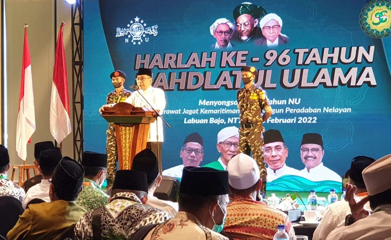 Gus Yahya pada Rangkaian Harlah NU ke-96 di Labuan Bajo, Nusa Tenggara Timur (NTT). (Foto:Istimewa)