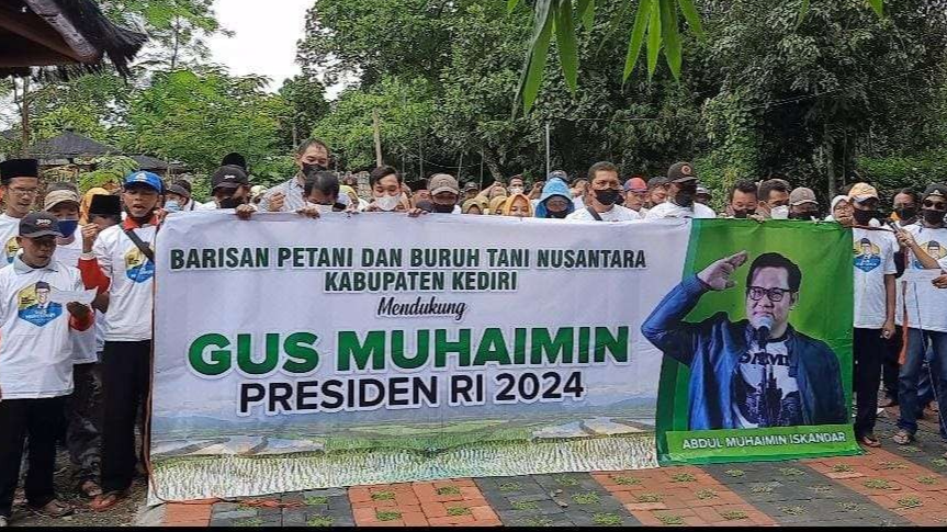 Petani dan buruh tani se-Kabupaten Kediri deklarasi dukung Gus Muhaimin jadi calon presiden 2024.  (Foto: Istimewa)
